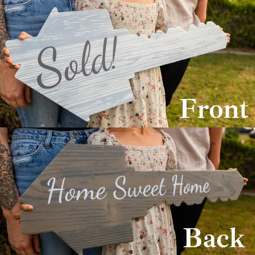 Vista 2 de Letrero de venta de bienes raíces En forma de llave extragrande Doble cara Accesorios para fotos de bienes raíces para agentes y propietarios