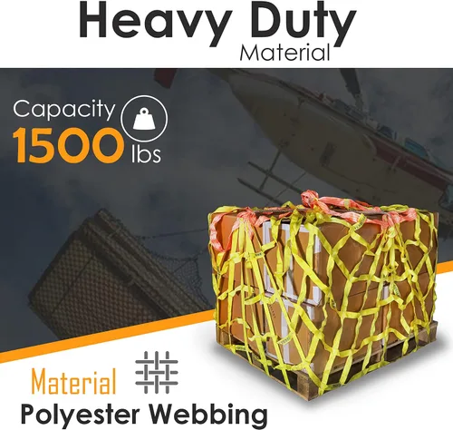 Vista 2 de Red de carga para helicóptero/palet, 1.25" Web, 6' x 6