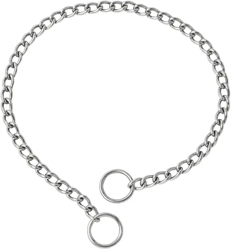 Vista 4 de WePet Collar de cadena para perro, collar deslizante de metal, collar de estrangulador resistente, para entrenamiento, control, eslabones cubanos