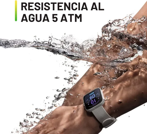 Vista 8 de Amazfit Reloj inteligente Bip 3 Pro para iPhone Android, 4 sistemas de posicionamiento satelital, pantalla a color de 1.69 pulgadas, duración