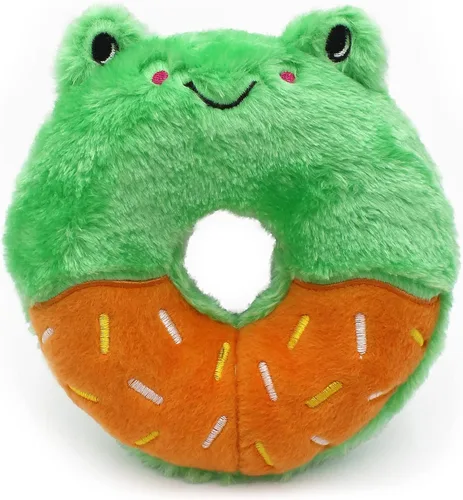 Vista 4 de ZippyPaws - Mini Donutz - Juguete de peluche chirriante sin relleno para perros - Arándano