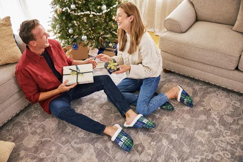 Vista 4 de Dearfoams Pantuflas Papa Bear para hombre