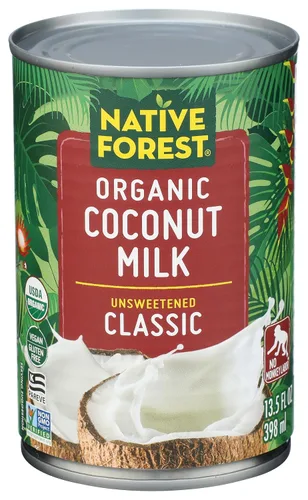 Native Forest Leche de coco clásica sin azúcar, orgánica, 13.5 onzas líquidas