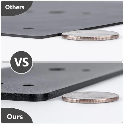 Vista 3 de Sihnman Soporte Plano de Acero en Forma de L de 10"x10" (2 piezas) con Recubrimiento en Polvo como Placa de Reparación, Soportes de Ángulo Recto