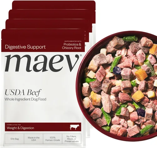Vista 16 de Maev Alimento para perros de carne de res de grado humano, fórmula para peso y digestión, ingrediente entero, sin gluten, alto en proteínas