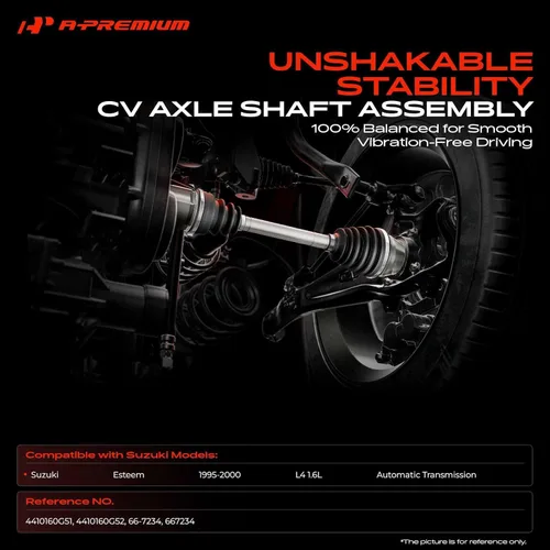 Vista 2 de A-Premium Conjunto de eje de eje CV compatible con Suzuki Esteem 1995-2000 L4 1.6L, transmisión automática, lado del pasajero delantero derecho
