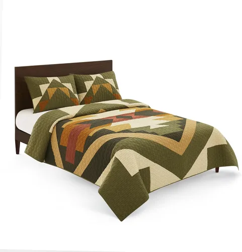 Vista 13 de Pendleton Juego de edredón individual – Juego de edredón de 2 piezas 100% algodón con funda, ropa de cama suave y ligera para cama