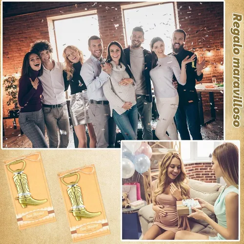 Vista 6 de Youyole Paquete de 24 abrebotellas para botas vaqueras con tarjetas