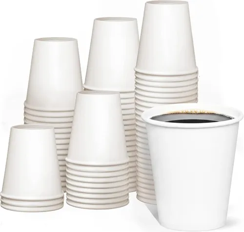 Vista 8 de GUSTO [Paquete de 100 tazas calientes de papel, tazas de café, 12 onzas, paquete anteriormente cómodo) 12 oz. - Blanco