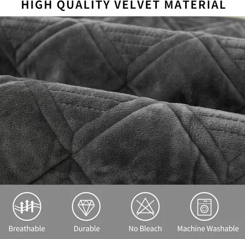 Vista 3 de Deep Dream - Fundas para sofá modular, fundas de terciopelo para sofá, protector para muebles, fundas de sofá antideslizantes para perros, gatos
