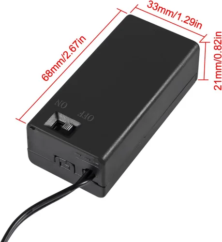 Vista 4 de 8 unids 9V titular de la batería 9V titular de la batería con interruptor de encendido/apagado 9V caja de batería con DC 0.217 x 0.083 in 9V soporte