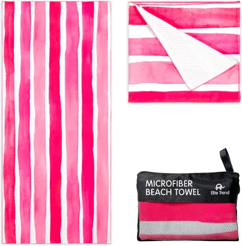 Vista 41 de Elite Trend Toalla de secado rápido, extra grande de 78 x 35 pulgadas, toalla de playa de microfibra, perfecta para la playa, viajes, natación