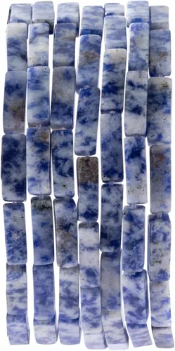 Vista 34 de Cuentas de tubo rectangular de jade africano natural, 0.157 x 0.512 in, 15.0 in/str sueltas semi piedras preciosas para hacer pulseras, collares