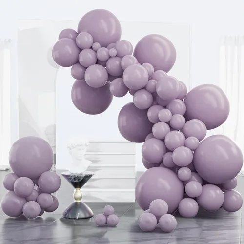 Vista 179 de PartyWoo Globos plateados de 100 piezas de diferentes tamaños de 18, 12, 10, 5 pulgadas, kit de arco de globos plateados para cumpleaños