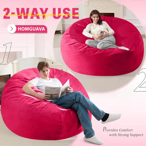 Vista 129 de de 3 pies con relleno de espuma viscoelástica, puf grandes, sofá suave con funda de terciopelo holandés, 36 x 36 x 24 pulgadas (morado)