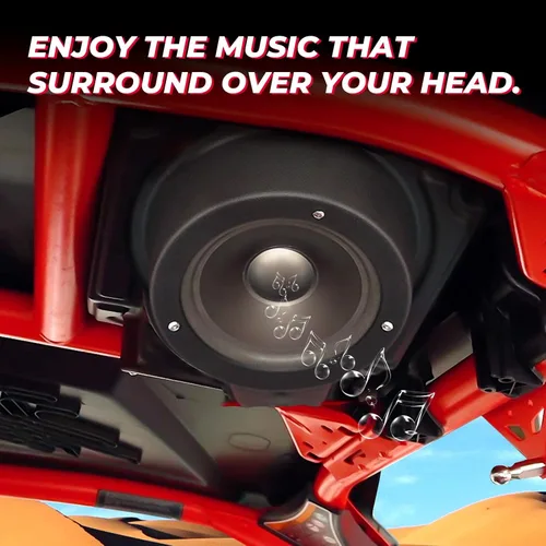 Vista 4 de KEMIMOTO UTV 6.5" Speaker Enclosure, Universal 6.5" Speaker Systems Enclosure Hard Roof Enclosure Accessories Compatible with Polaris RZR, Can Am
