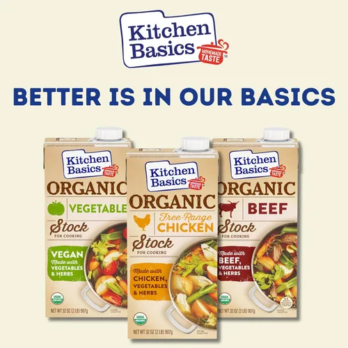 Vista 6 de Kitchen Basics Caldo de verduras orgánicas, 32 onzas (paquete de 12) Sin sabores artificiales, vegano, sin gluten