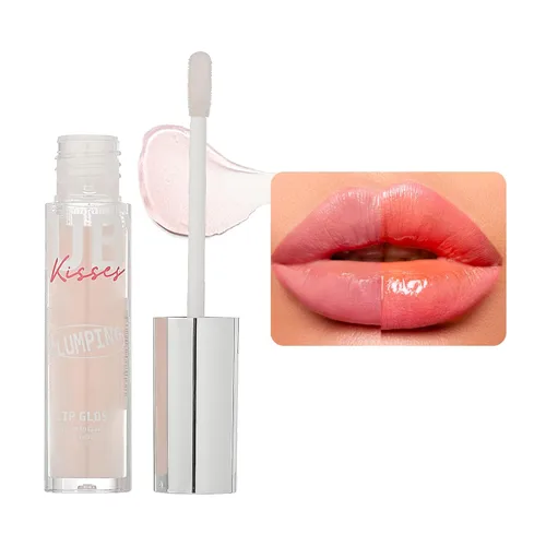 Vista 10 de Ruby Kisses Brillo de labios voluminizador, regordete voluminizador hidratante de alto brillo con ácido hialurónico y vitamina E para labios más