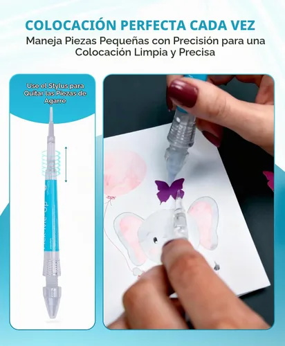 Vista 7 de Kit de herramientas de silueta con organizador - Juego de herramientas esenciales para deshierbar y manualidades Blanco Nuevo