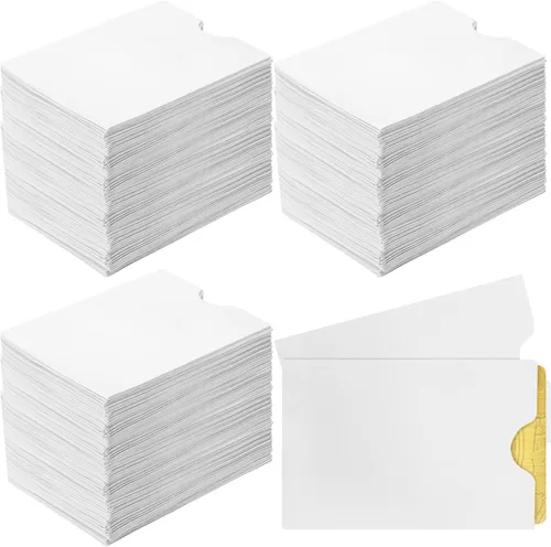 Vista 7 de Thenshop 2000 fundas para tarjetas de crédito, soporte para llaves de hotel, sobres de regalo en blanco, fundas para tarjetas de regalo imprimibles