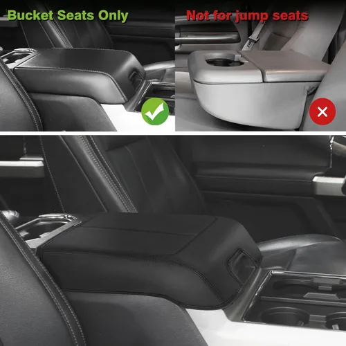 Vista 29 de Muslogy Funda para reposabrazos de consola central apta para Chevy Silverado/Tahoe y GMC Sierra/Yukon 2007-2013, cómoda almohadilla