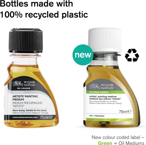 Vista 3 de Winsor & Newton - Medio para mezclar y acristalar, botella de 75 ml (2.5 oz)