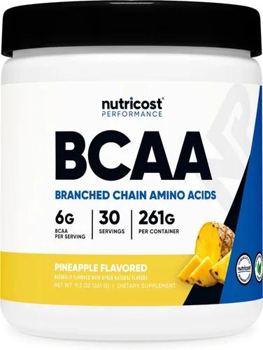 Vista 28 de Polvo Nutricost BCAA (Uva, 120 porciones) - Sin gluten, sin OMG, vegetariano, proporción óptima 2:1:1