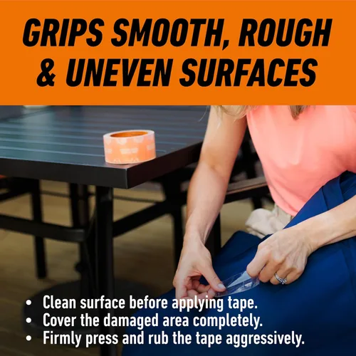 Vista 7 de Cinta adhesiva transparente Gorilla Crystal Clear, 4.78 cm x 16.5 m (paquete de 6) - Resistente al clima para proyectos y reparaciones en interiores