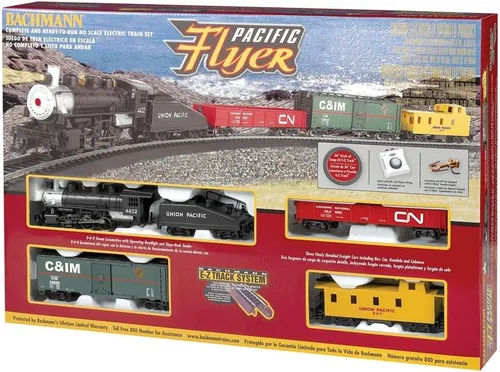Vista 6 de Bachmann Trains - Juego de tren eléctrico Pacific Flyer listo para usar - escala HO