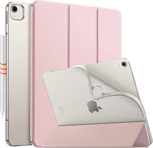 MoKo para iPad Air de 13 pulgadas, funda M3 2025/M2 2024, funda para iPad Air de 13 pulgadas con parte trasera de TPU translúcida y esmerilada,