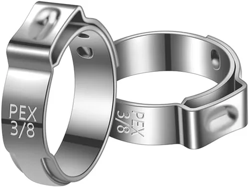 Vista 12 de Herramienta de abrazadera de cincha PEX para abrazaderas de acero inoxidable de 3/8" a 1", con 20 piezas de anillos de abrazadera de cincha PEX