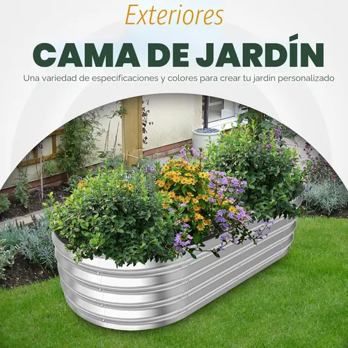 Vista 7 de Utopia Home Kit de cama de jardín elevada galvanizada de 4 x 2 x 1 pies, jardinera elevada para exteriores, cama elevada de metal de fácil montaje
