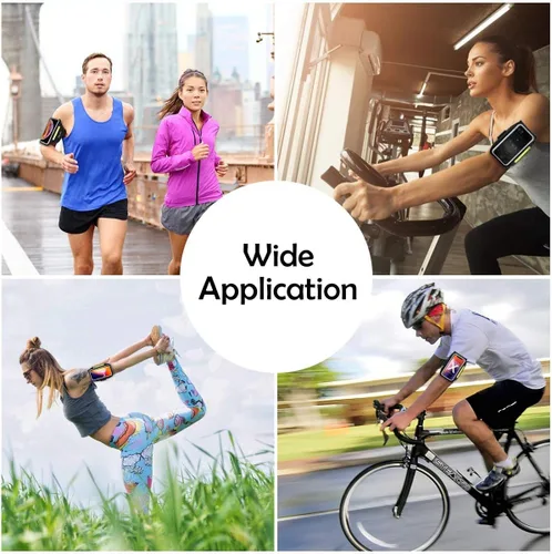 Vista 7 de Brazalete para teléfono celular con bolsillo con cremallera, soporte para iPhone 16 Pro Max/15/14 Pro Max/13/12/11 Pro Max/XS/XR, Galaxy S20 S10