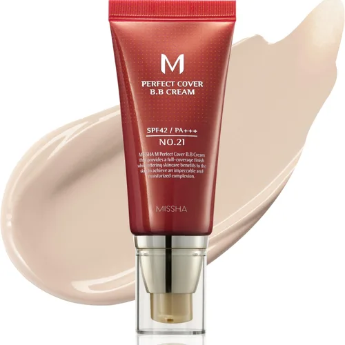 Vista 11 de Missha - Crema BB M de cobertura perfecta, SPF 42 PA+++, (#13 beige claro), código de Amazon verificado para autenticidad, 1.7 onzas fluídas (50ml)