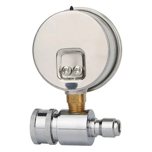 Vista 6 de Solimeta Kit de manómetro para lavadora a presión de 2-1/2", conexión rápida de 3/8 pulgadas, lavadora a presión de 5000 psi, relleno de líquido