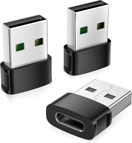 Basesailor Paquete de 3 adaptadores de coche Air para iPhone 17, convertidor de cargador USB a USB C, tipo C hembra a A macho para Apple 17e 16e 15