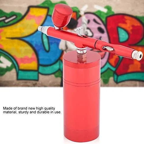 Vista 5 de Kit de compresor de aire con mini aerógrafo, boquilla de doble acción multiusos de 0.012 in, pistola pulverizadora de pintura con capacidad de 7 CC
