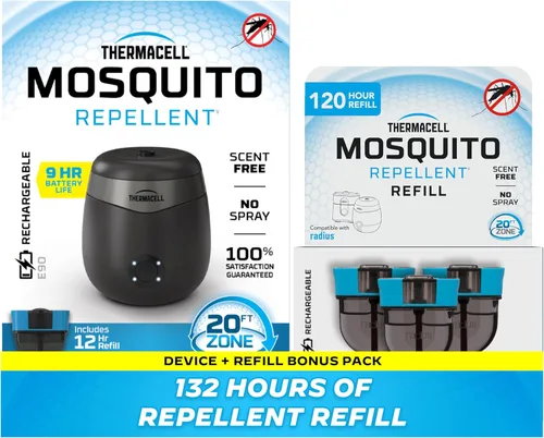 Vista 13 de Thermacell E-Series Rechargeable Mosquito Repeller with 20’ Mosquito Protection Zone; Bug Spray Alternative; Scent Free