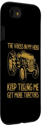 Vista 3 de Funda para iPhone SE (2020) / 7 / 8 The Voices In My Head Keep Telling Me Get More Tractores