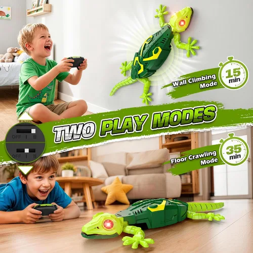 Vista 2 de Rcfunkid RC Wall Crawler Gecko Escalada Gecko Juguete 360° Giratorio