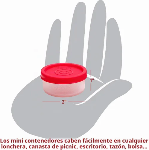 Vista 7 de SIGNORA WARE Recipientes para condimentos con tapas, paquete de 6 unidades de 1.3 onzas. Aderezo para ensalada pequeños recipientes