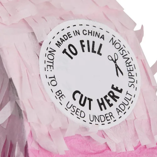 Vista 6 de BLUE PANDA Number Zero Pinata – Oro y rosa para niña de 10 cumpleaños – Caramelo y confeti rellenables para fiesta de cumpleaños 10 – Construcción