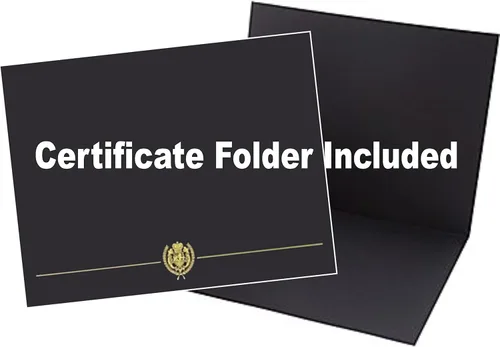 Vista 2 de Diploma de escuela secundaria – personalizado con tu información – Calidad premium – Viene con carpeta de certificado