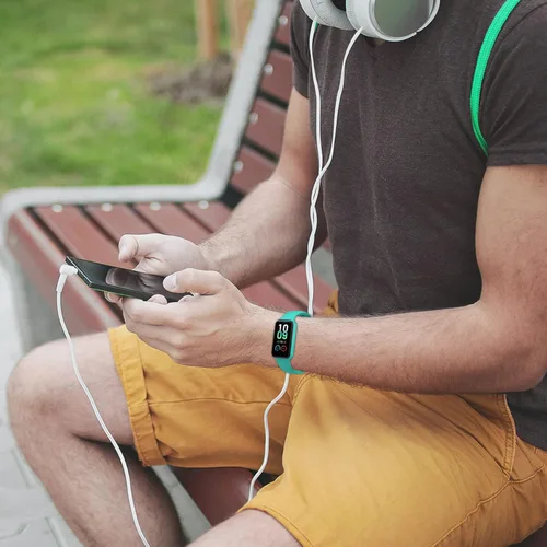 Vista 5 de 4PACKS Watch Bands Compatible with Amazfit Band 7 Strap,Silicone Metal Buckle Adjustable Wristband Bracelet Sport Strap for Replacement