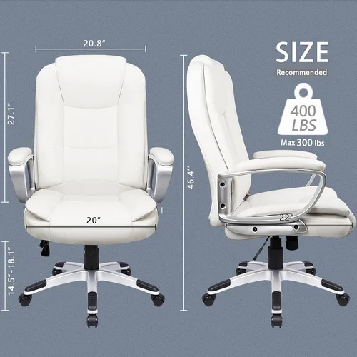 Vista 3 de OFIKA Silla de oficina, silla de escritorio para computadora para juegos, cojín ergonómico de respaldo alto, soporte lumbar con ruedas, cómodo