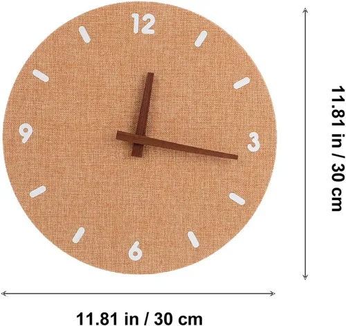 Vista 3 de 1pc reloj de pared rústico colgante reloj digital de pared simple decorativo reloj romano número madera