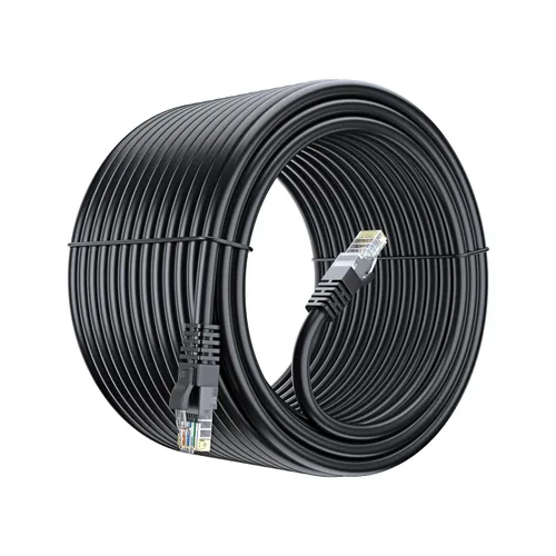 Vista 31 de Maximm Cable Ethernet Cat 6 de 30 pies, cobre 100% puro, cable LAN Cat6, cable de Internet, cable de conexión y cable de red, UTP (negro) de 30 pies