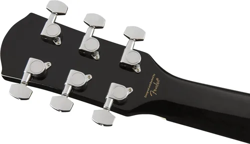 Vista 7 de Guitarra acústica Fender Squier, por Fender, SA-150 Dreadnought - Acabado brillante negro