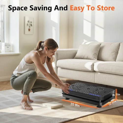 Vista 7 de AXV Vibration Plate Fitness Platform Exercise Machine Vibrating Shaking Full Body Shaker Workout Vibrate Stand Shake Board Sport Gym for Weight Loss