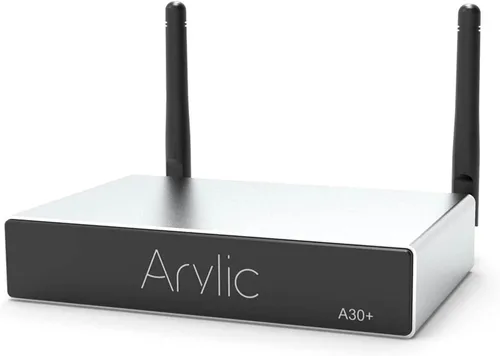 Arylic Estéreo WiFi y Bluetooth 5.0, 2 canales clase D inalámbrico mini amplificador doméstico para altavoces con spotify, airplay 1, audio digital
